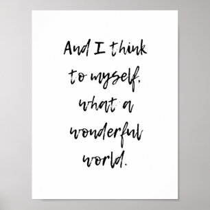 Poster Quel monde merveilleux