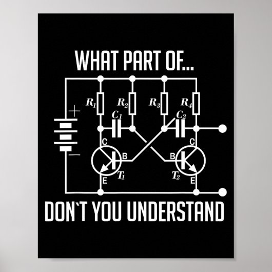 Poster Quel Part De Ne Comprenez-Vous Pas Cadeau D'Ingéni (Devant)