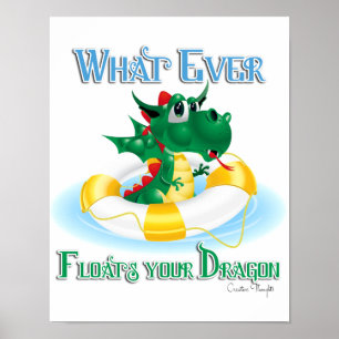 Poster Quel Que Soit L'Amusant Qui Flotte Votre Dragon