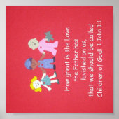 Poster Quelle est la grandeur de l'amour... 1 Jean 3:1 (Devant)