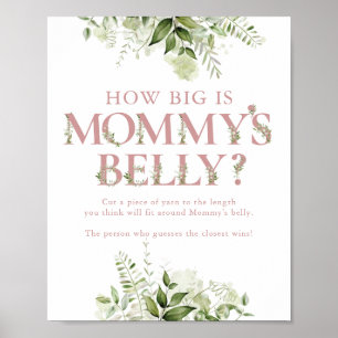 Poster Quelle est la taille du ventre de maman Rose Baby