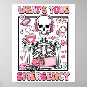 Poster Quelle est votre urgence Saint-Valentin 911 Dispat