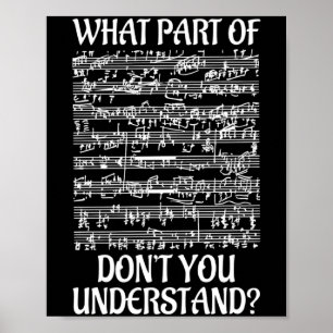 Poster Quelle Partie De La Musique Vous Ne Comprenez Pas