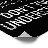 Poster Quelle partie de Ne pas comprendre l'équation math (Coin)