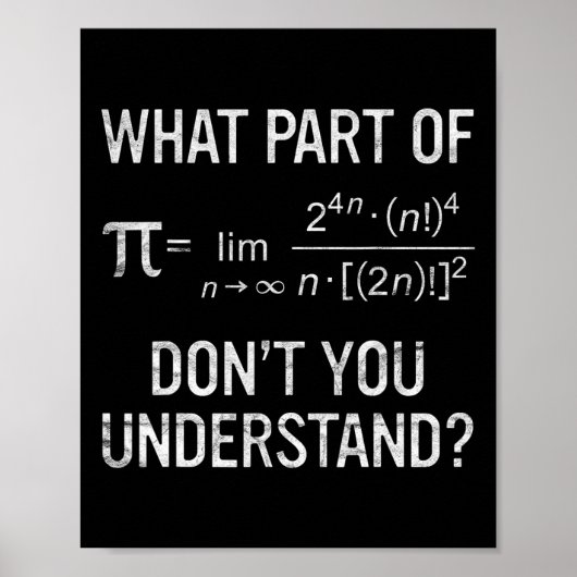 Poster Quelle partie de Ne pas comprendre l'équation math (Devant)