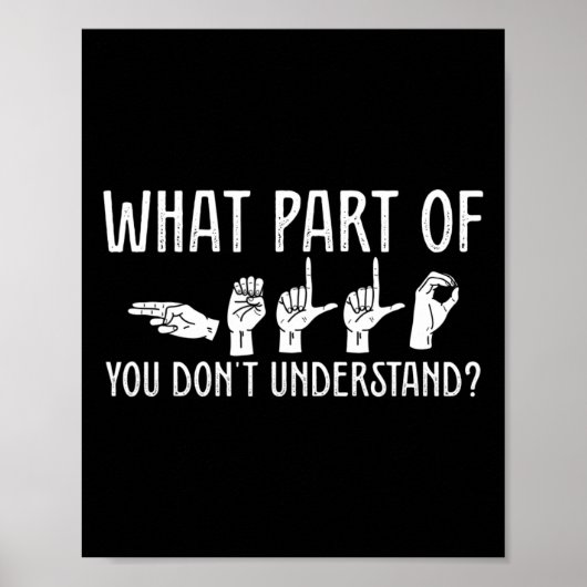 Poster Quelle partie de vous ne comprenez pas Enseignant (Devant)