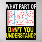 Poster Quelle partie de vous ne comprenez pas le hockey s (Devant)
