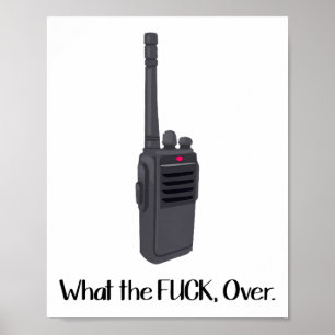Poster Quelle putain d'icône de talkie-walkie drôle 