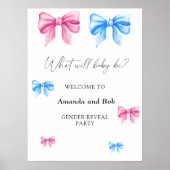 Poster Quelle sera la révélation du sexe de bébé bienvenu (Devant)