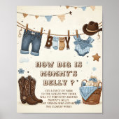 Poster Quelle taille est l'affiche de jeu baby shower ven (Devant)