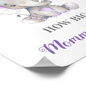 Poster Quelle taille est le jeu de Baby shower Belly Elep (Coin)