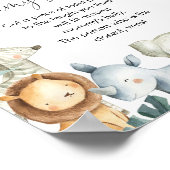 Poster Quelle taille est le jeu de baby shower safari du  (Coin)