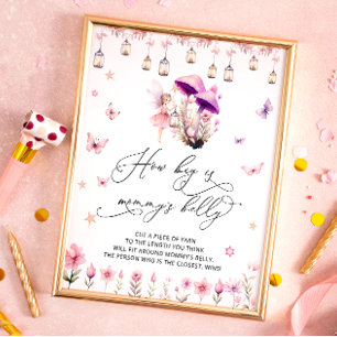 Poster Quelle taille est le ventre de maman Floral Fairy