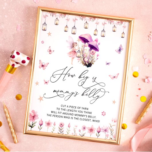 Poster Quelle taille est le ventre de maman Floral Fairy