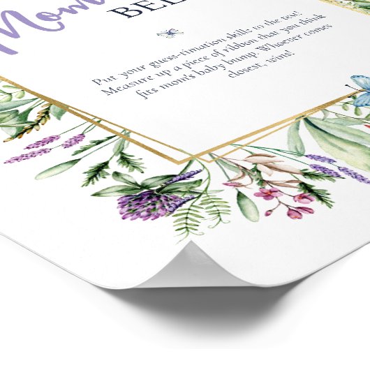 Poster Quelle taille est maman's Belly Garden Baby shower (Coin)