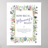 Poster Quelle taille est maman's Belly Garden Baby shower (Devant)