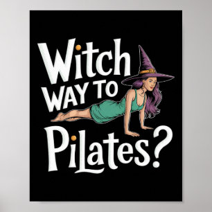 Poster Quelle voie pour Pilates Drôle de Pilates Hallowee