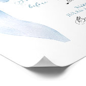 Poster Quelque chose Blue Blue Blue Bow Fête des mariées (Coin)