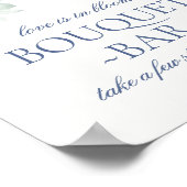 Poster Quelque chose Blue Floral Hydrangea Briquet Bar Bo (Coin)