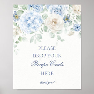 Poster Quelque chose Blue Floral Hydrangea Partager une r