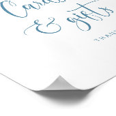 Poster Quelque chose de bleu avant de faire Cartes et cad (Coin)