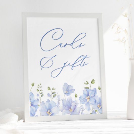 Poster Quelque chose de bleu avant de faire des cartes et