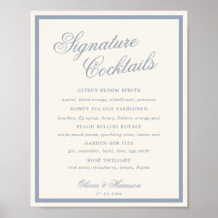 Poster Quelque Chose de Bleu Boissons Signature Dusty Blu