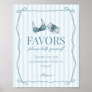 Poster Quelque chose de bleu lingerie cadeaux de fête de