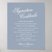 Poster Quelque chose de bleu Panneau de boisson élégant b (Devant)