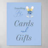 Poster Quelque chose de Champagne Bleu Fête des mariées F (Devant)