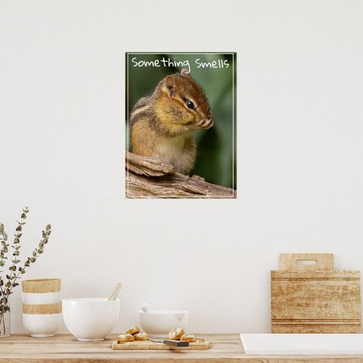 Poster Quelque Chose Sent Texte Chipmunk (Cuisine)