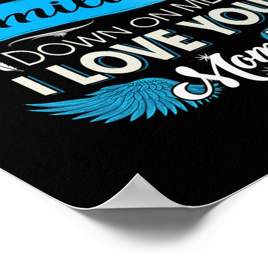 Poster Quelque Part Au Ciel Mère Sourit J'Aime Maman (Coin)