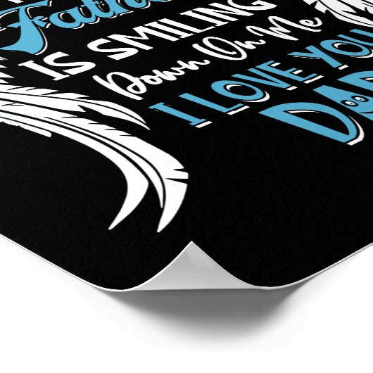 Poster Quelque Part Au Ciel Mon Père Sourit En Bas (Coin)