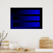 Poster quelques dégradés bleus (Cuisine)