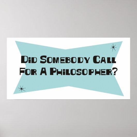Poster Quelqu'Un A Appelé Un Philosophe (Devant)
