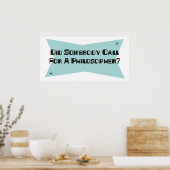 Poster Quelqu'Un A Appelé Un Philosophe (Cuisine)