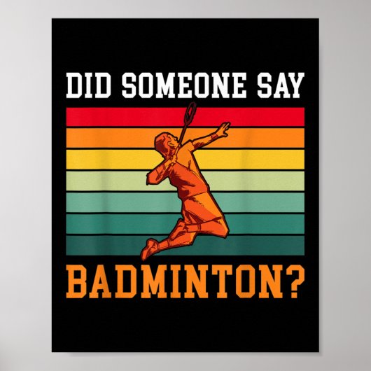 Poster Quelqu'Un A Dit Badminton (Devant)