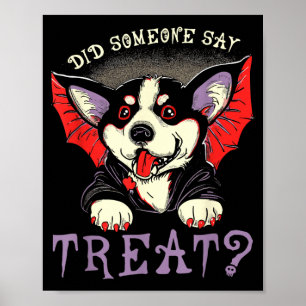 Poster Quelqu'un a dit friandise - Chien vampire chauve-s
