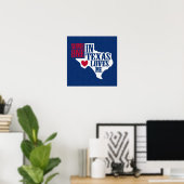 Poster Quelqu'un au Texas m'aime (Bureau à domicile)