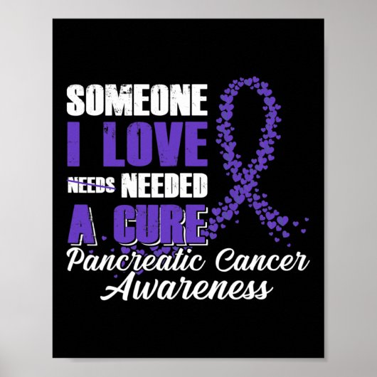 Poster Quelqu'Un Que J'Aime A Besoin D'Un Cancer Pancréat (Devant)