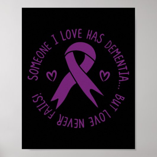 Poster Quelqu'Un Que J'Aime A Démence Sensibilisation Alz (Devant)