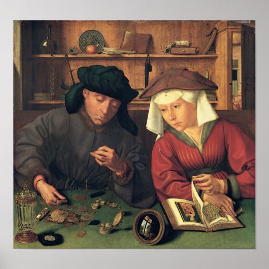 Poster Quentin Massys - Les Prêteurs D'Argent (Devant)