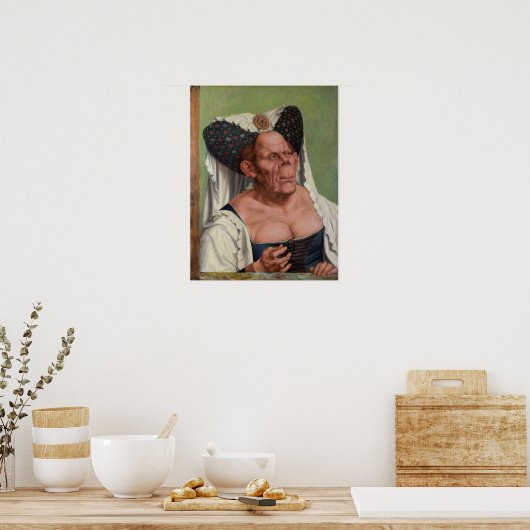 Poster Quentin Matsys - Une Vieille Femme Grotesque (Cuisine)