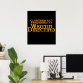 Poster Quentiné Et Tarantiné Par La Directive Écrite (Bureau à domicile)