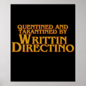 Poster Quentiné Et Tarantiné Par La Directive Écrite (Devant)