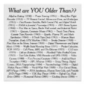 Poster Qu'es-tu plus âgé que (Devant)