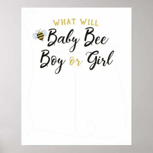 Poster Qu'est-ce que Baby Bee Genre Révéler l'affiche de (Devant)