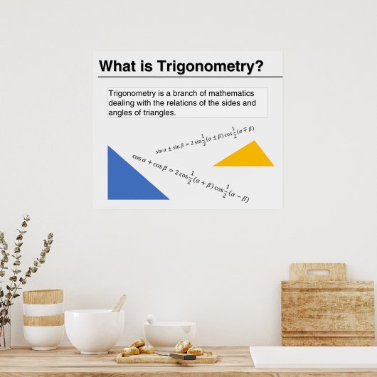 Poster Qu'est-ce que la Trigonométrie ? (Cuisine)