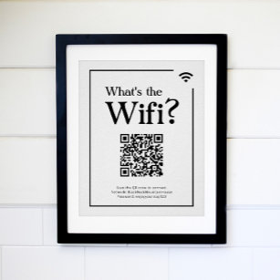 Poster Qu'est-ce que le Wifi ? Signe pour location de vac