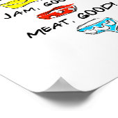 Poster Qu'est-ce qu'on n'aime pas Custard Jam Meat Good 1 (Coin)